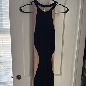 Auditions Black and Tan Maxi Dress